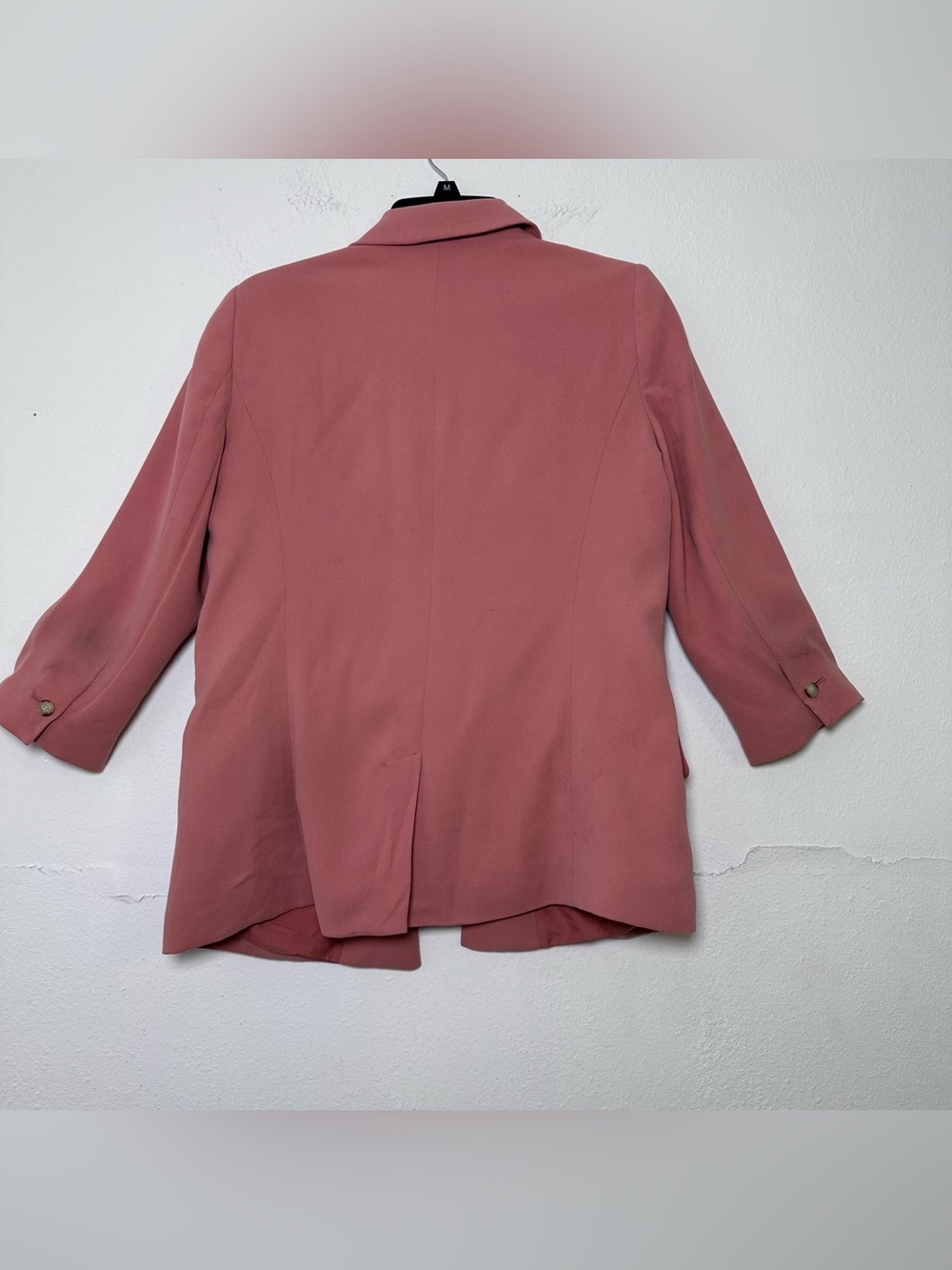 LOFT Pink Blush Open-Front Blazer Women’s 6 Bohemian 3/4 Sleeves Flap Pockets - Picture 3 of 14